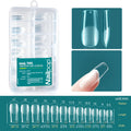 Nailpop Clear Acrylic False Nail Tips 120pcs – 12 Sizes, Reusable False Nail Tips Qme M-Square 120