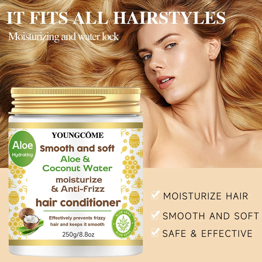 REAROYA Aloe Vera Coconut Water Nourishing Hair Conditioner 250g Hair Conditioner Qst