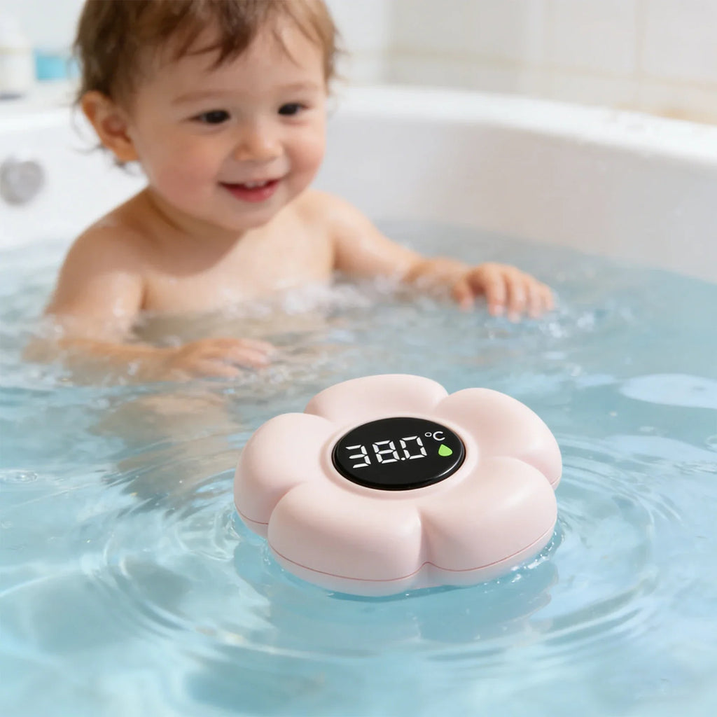 Baby Bath Thermometer LED Color Alerts – Digital Water Temp Baby Bath Thermometer Qme