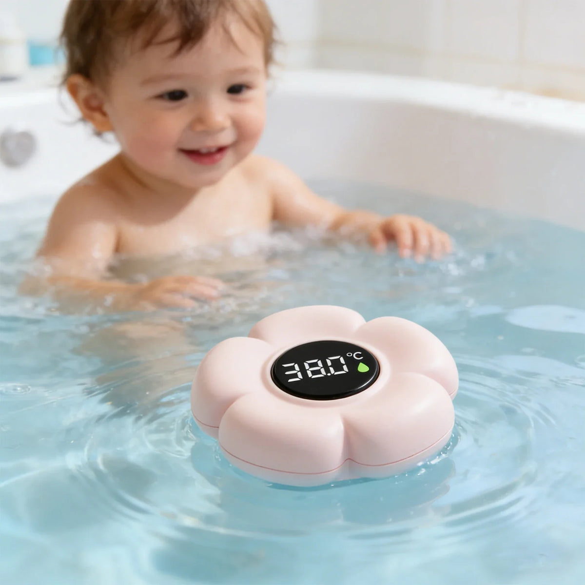 Baby Bath Thermometer LED Color Alerts – Digital Water Temp Baby Bath Thermometer Qme