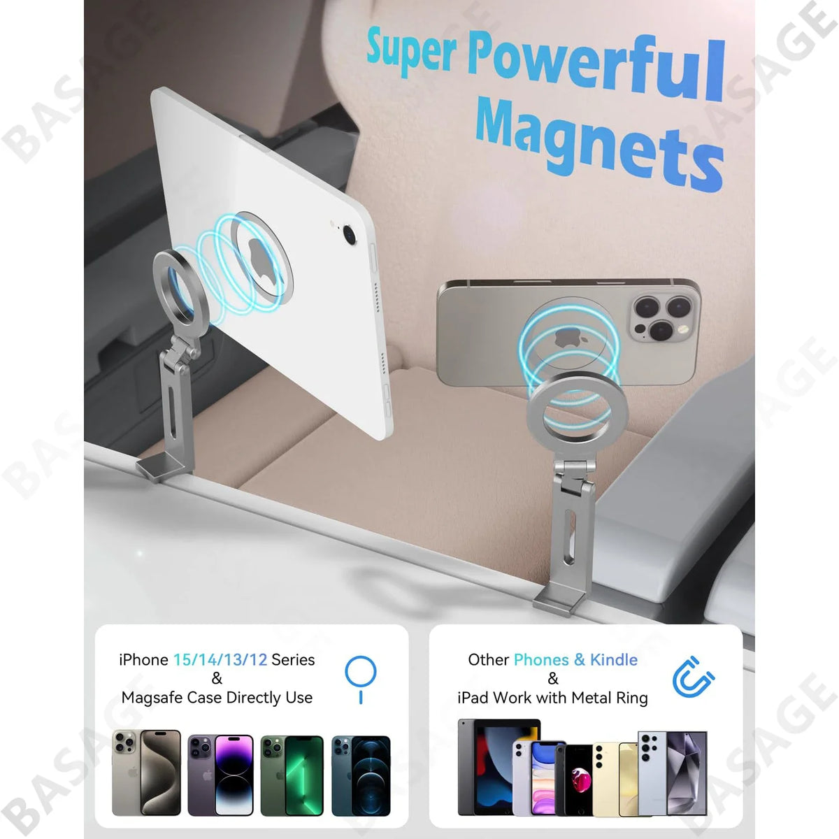 Universal Magnetic Phone Holder – Flexible Rotation Travel Mount Magnetic Phone Mount Qme
