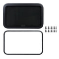 RV Exit Emergency Window 914mm Rust-Proof Aluminum UV Tempered Glass RV Egress Window Qme Black