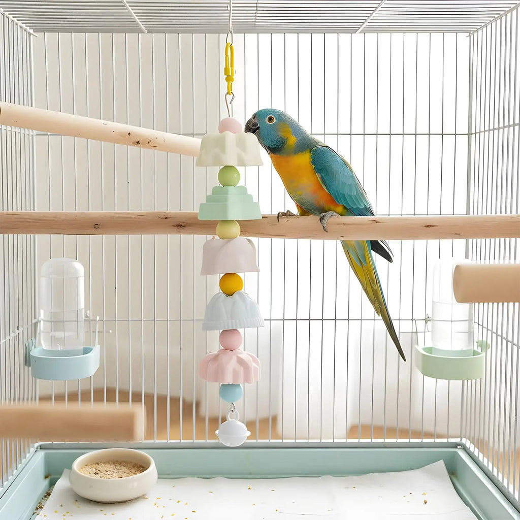 Bird Chewing Grinding Toy for Conures Parakeets & Parrots Bird Chewing Toy Qme