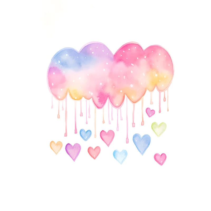 Unicorn Pastel Rainbow Canvas Wall Art – Nursery & Kids Room Canvas Wall Art Qst WHITE 50x70cm Unframed