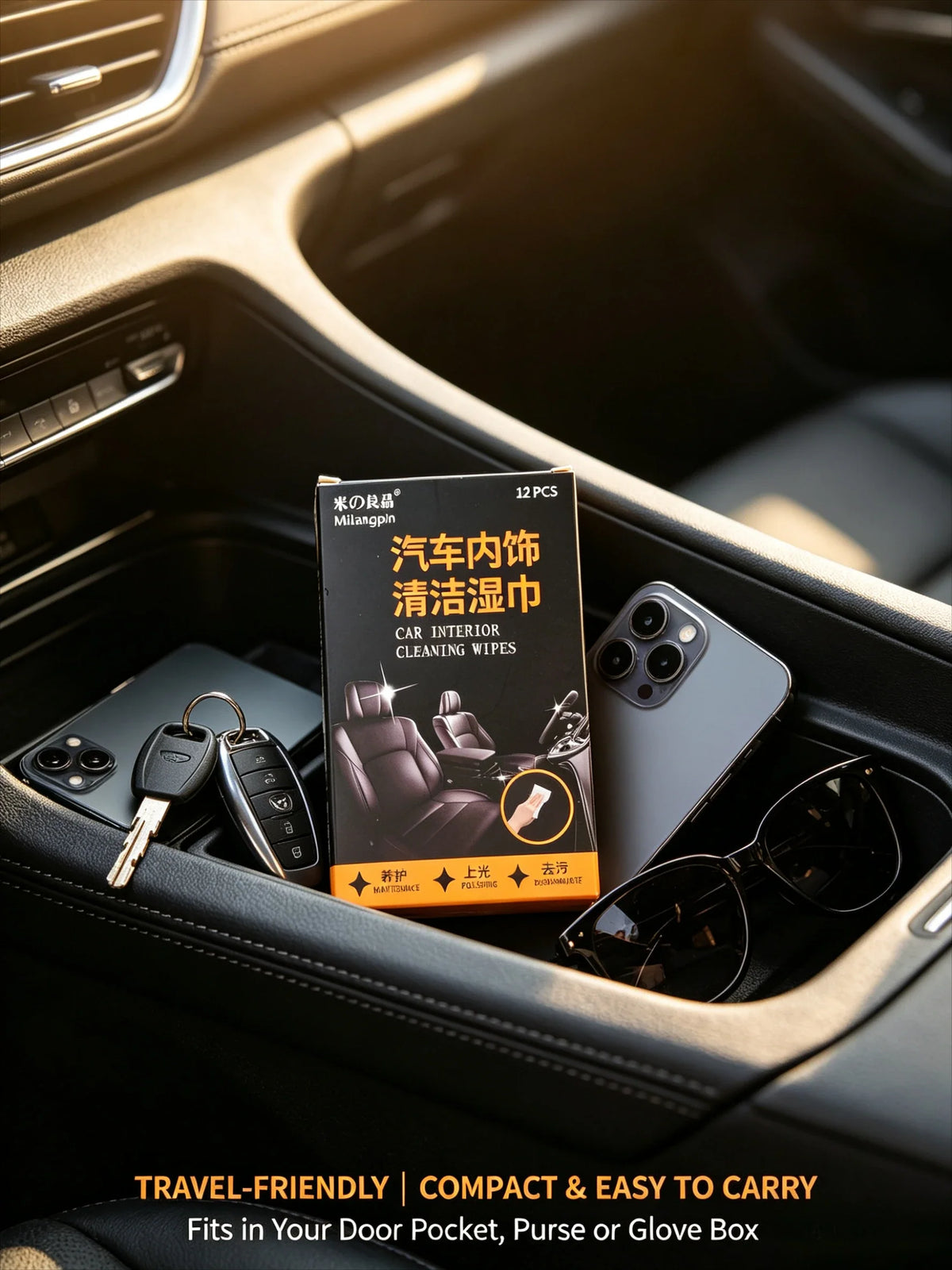 Car Interior Cleaning Wet Wipes – Multi-Surface Strong Clean Car Cleaning Wipes Qme