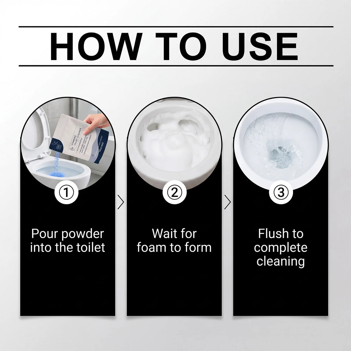 100G Bubble Toilet Cleaner Powder – Foam Stain & Odor Remover Toilet Cleaner Powder Qst