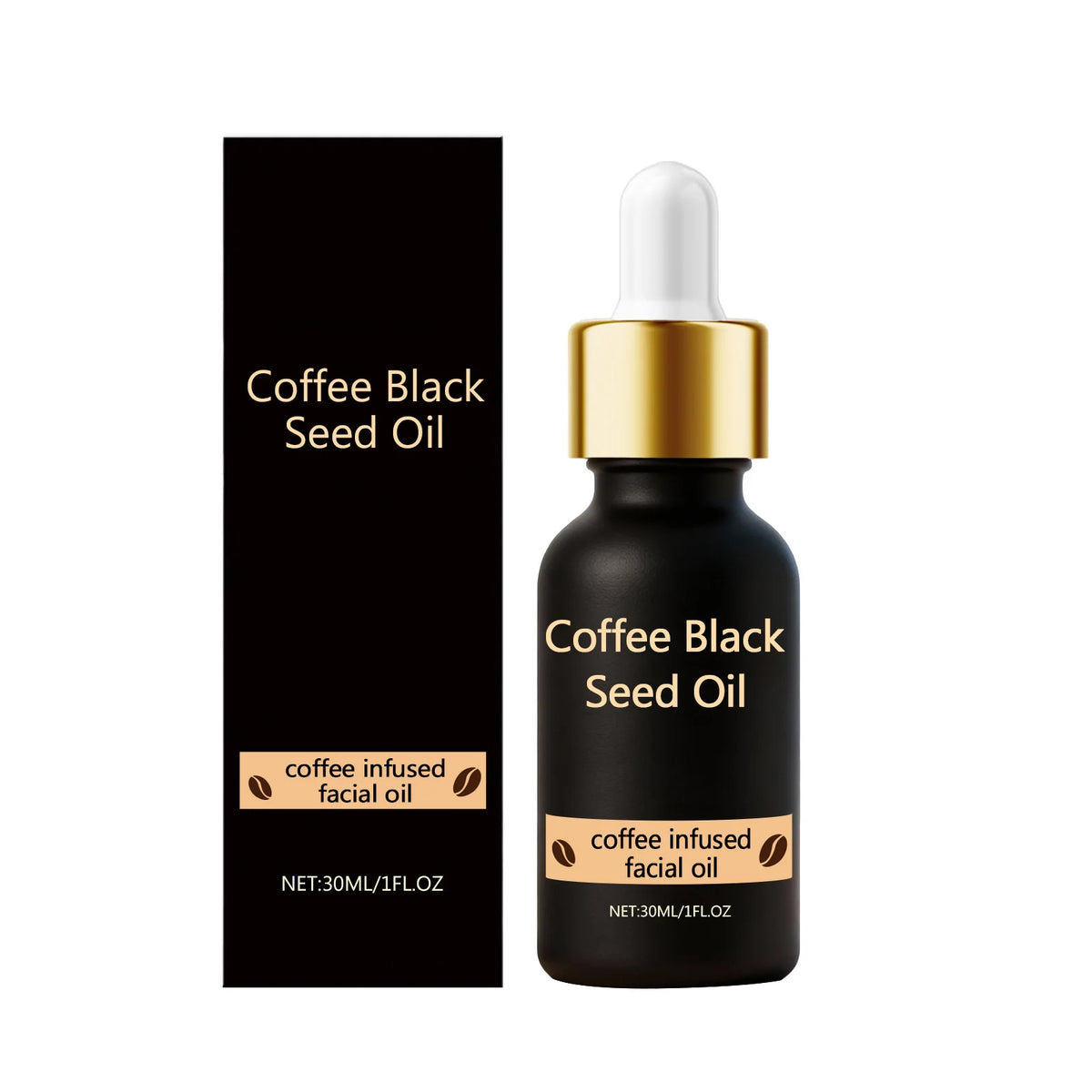 Coffee Black Seed Facial Oil – Hydration & Anti-Wrinkle 30ml Facial Oil Qst 30ml Boxed