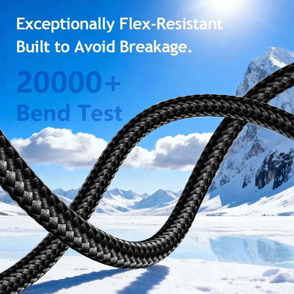USB-C 60W 10Gbps Data Transfer Cable | Braided Nylon, 4 Lengths USB-C Data Cable Qme