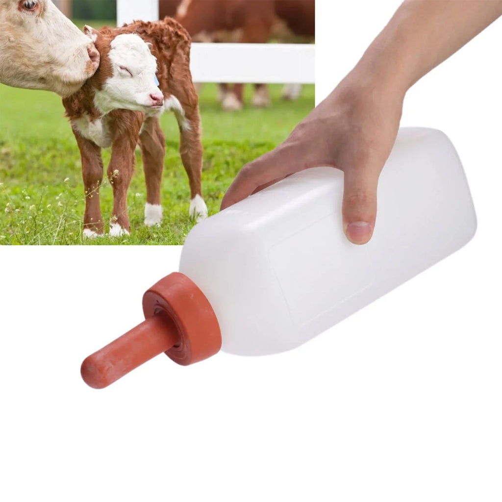 2L Calf Milk Feeding Bottle – Horizontal Cow Nursing Feeder Livestock Nursing Feeder Qme