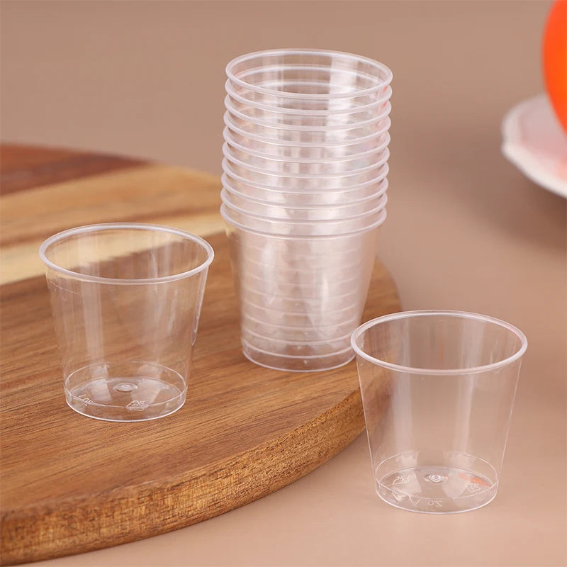 50Pcs Clear Plastic Shot Glasses 30ml Disposable Party Cups Disposable Shot Glasses Qst