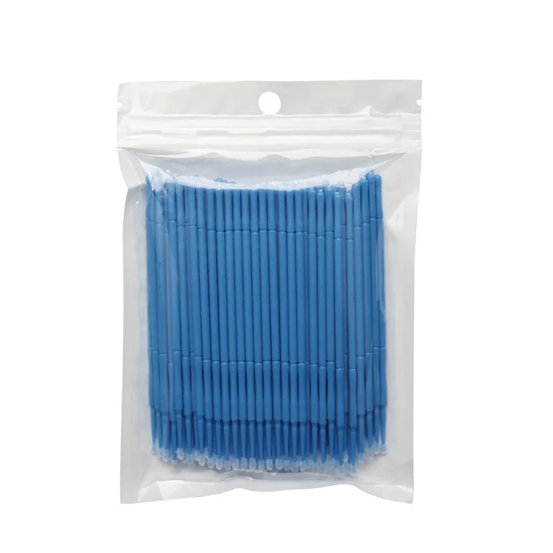 Disposable Microbrush Applicators for Eyelash Extensions 100pcs Lash Applicator Brush Qme Blue CN