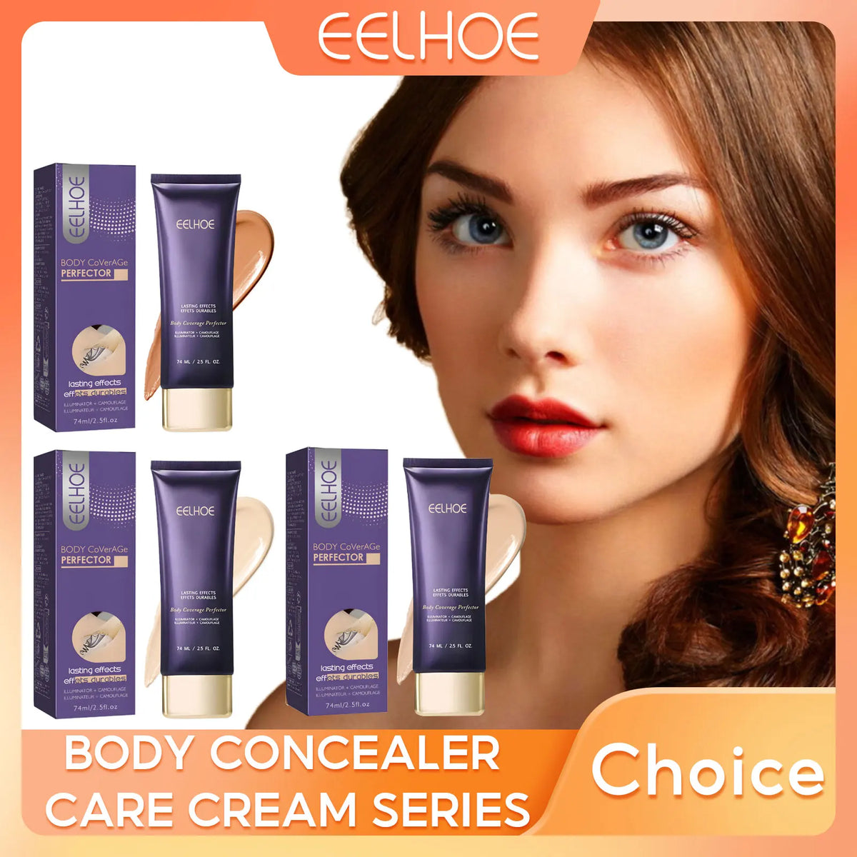 EELHOE Tattoo Concealer Waterproof Body Foundation Cream 74ml Concealer Foundation Cream Qst