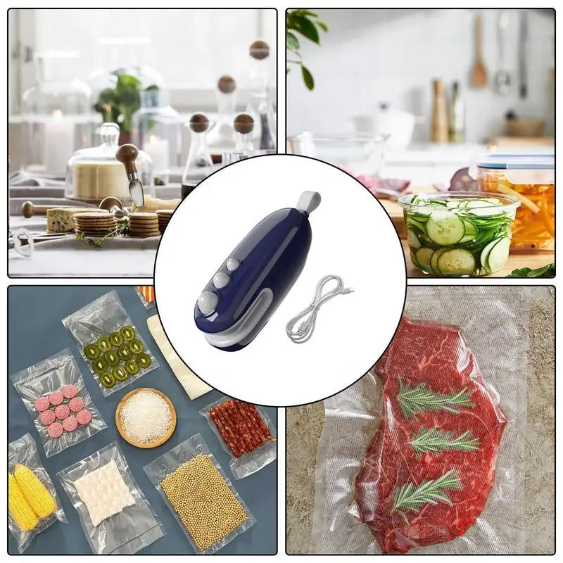 2-in-1 Mini Portable Thermal Bag Sealer – USB Rechargeable Thermal Bag Sealer Qme