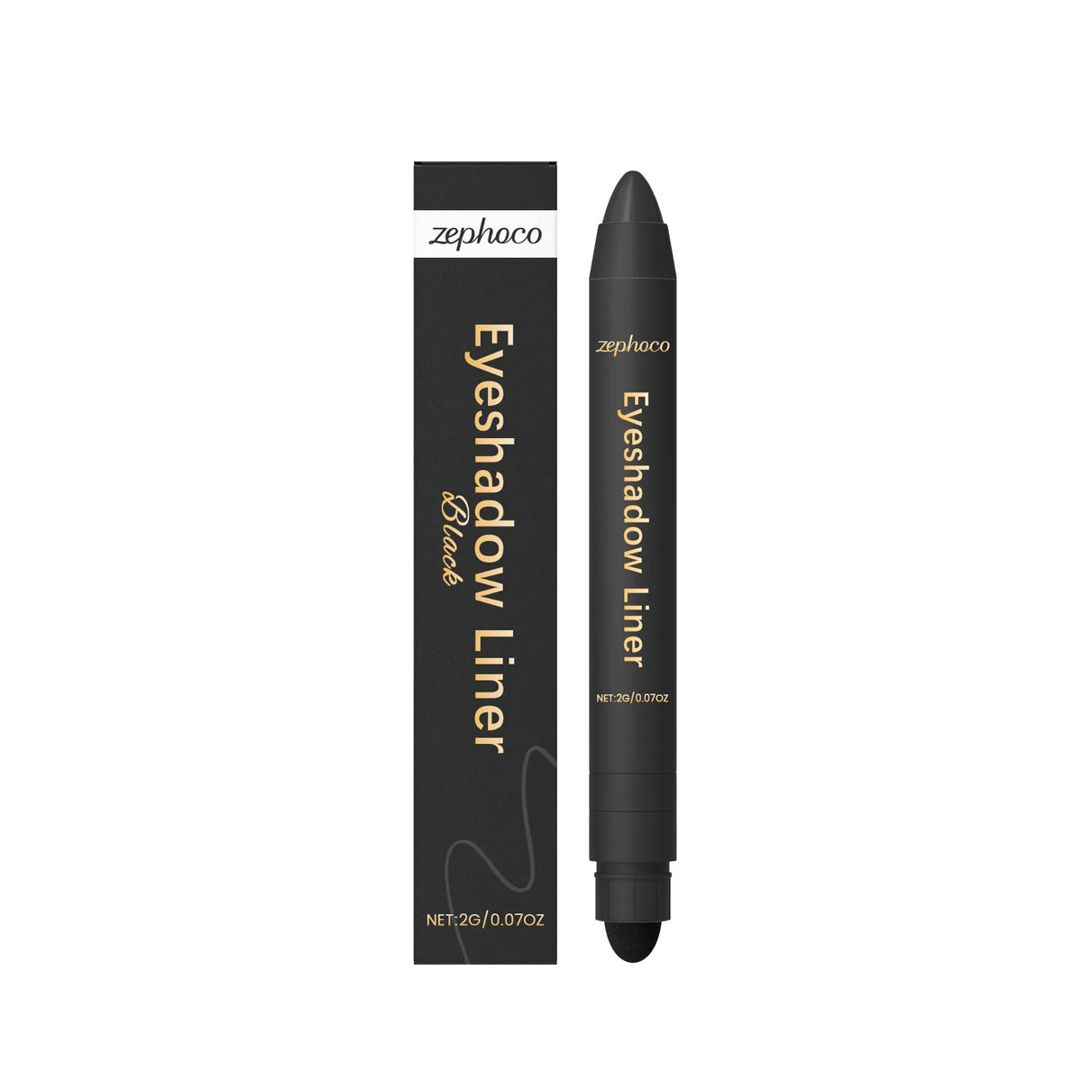 Zephoco 2-in-1 Eyeliner Pen – Smudge-Proof, Quick-Drying Liquid Eyeliner Pen Qst black