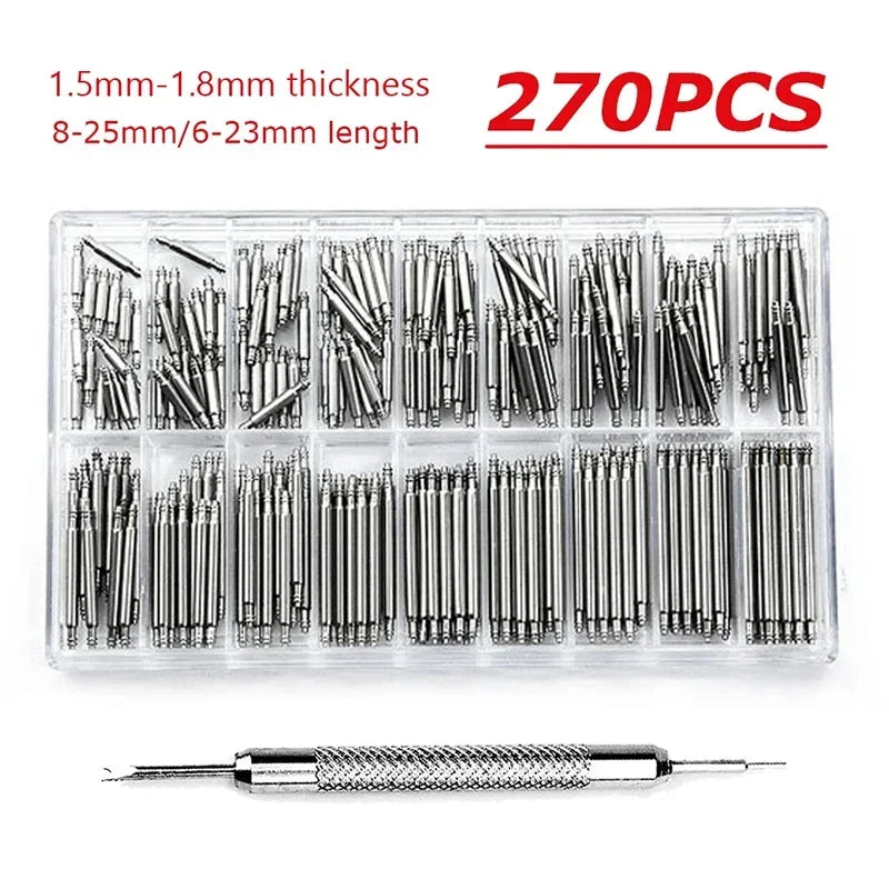 Stainless Steel Spring Bars 8mm Watch Strap Repair Kit Watch Repair Tool Qme