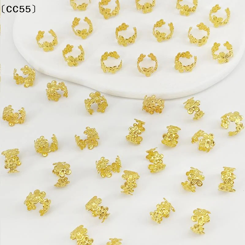 40Pcs Vine Leaf Hair Braid Rings – Vintage Dreadlock Clips Hair Braid Rings Qst