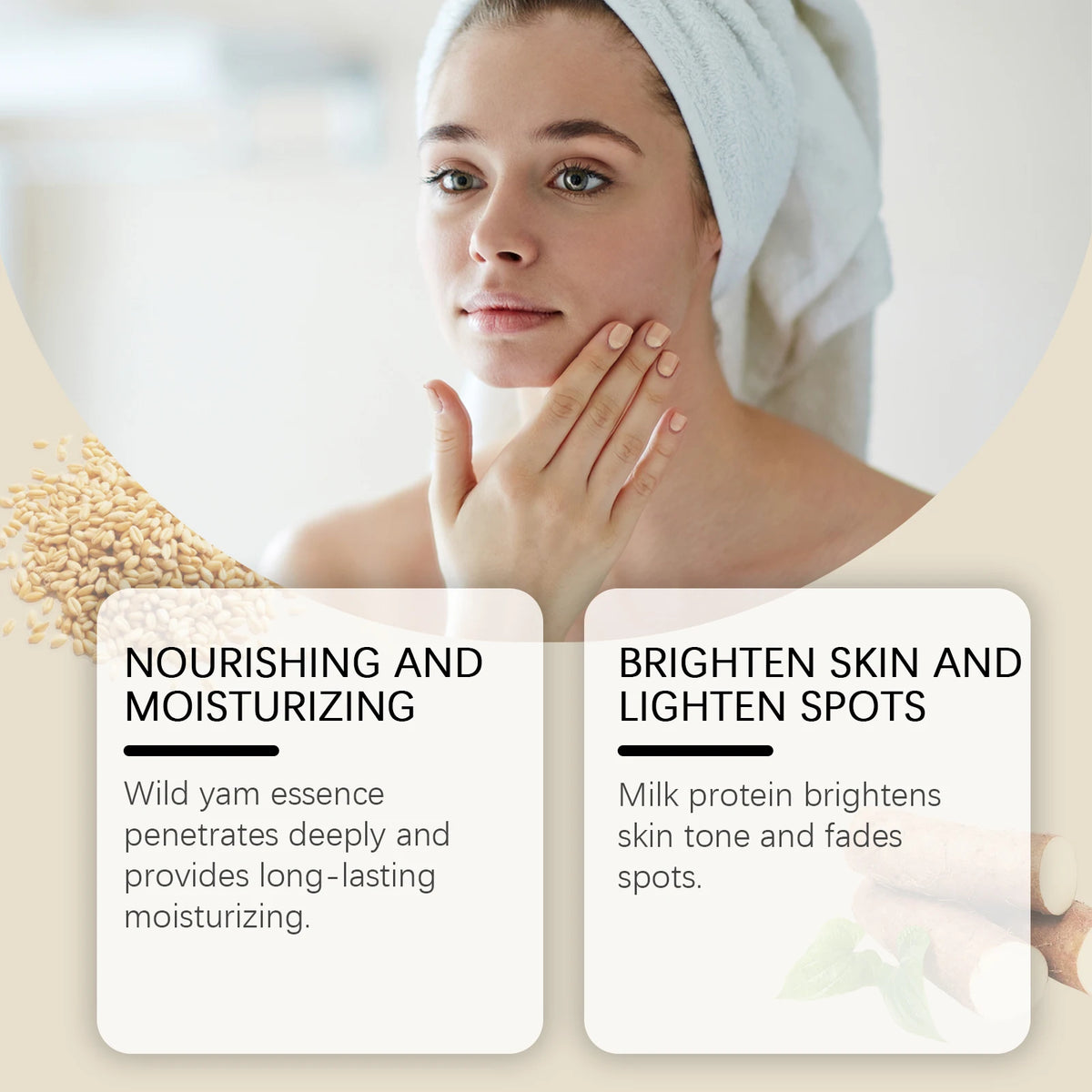 EELHOE Wild Yam Face Cream – Firming Moisturizer 50g Face Moisturizing Cream Qst