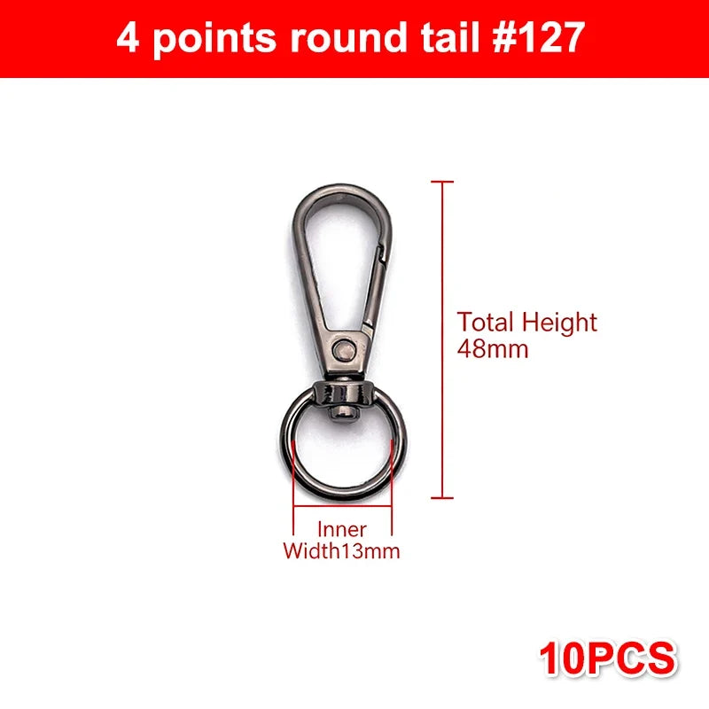 Zinc Alloy Swivel Snap Hooks – Heavy Duty Rust-Proof DIY Set Swivel Snap Hooks Qme 2 Black
