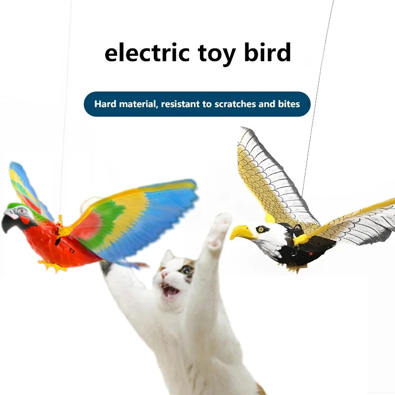 Electric Flying Bird Interactive Cat Toy – Hanging Eagle Interactive Cat Toy Qst