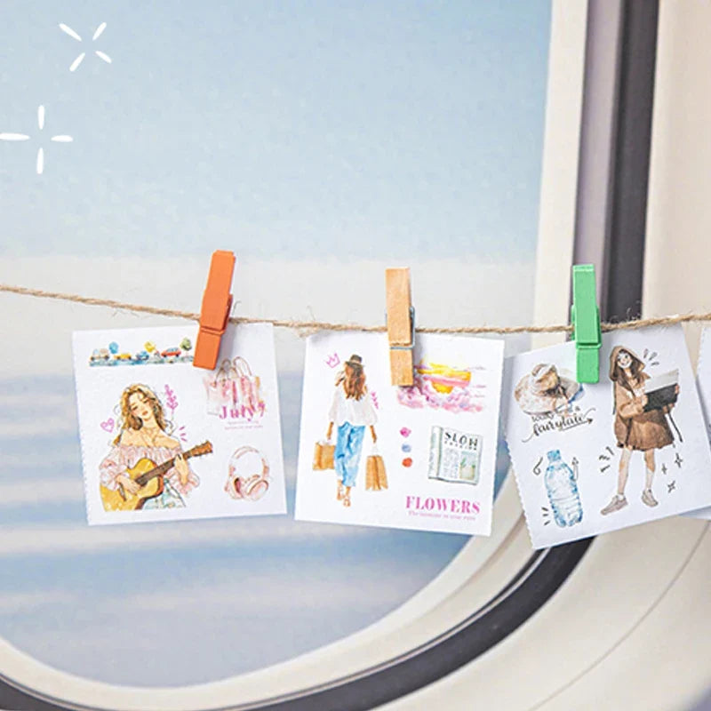 10 Sheets Travel Die-Cut Scrapbook Stickers – DIY Planner Decor Die-Cut Sticker Sheets Qme