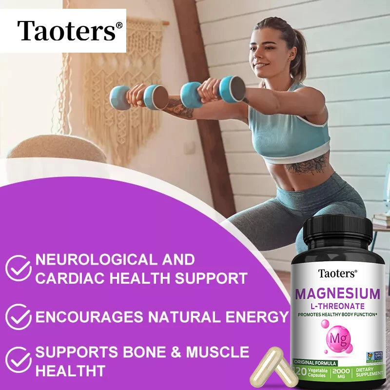 Magnesium L-Threonate Capsules – Focus, Memory & Sleep Support Magnesium Supplement Qst