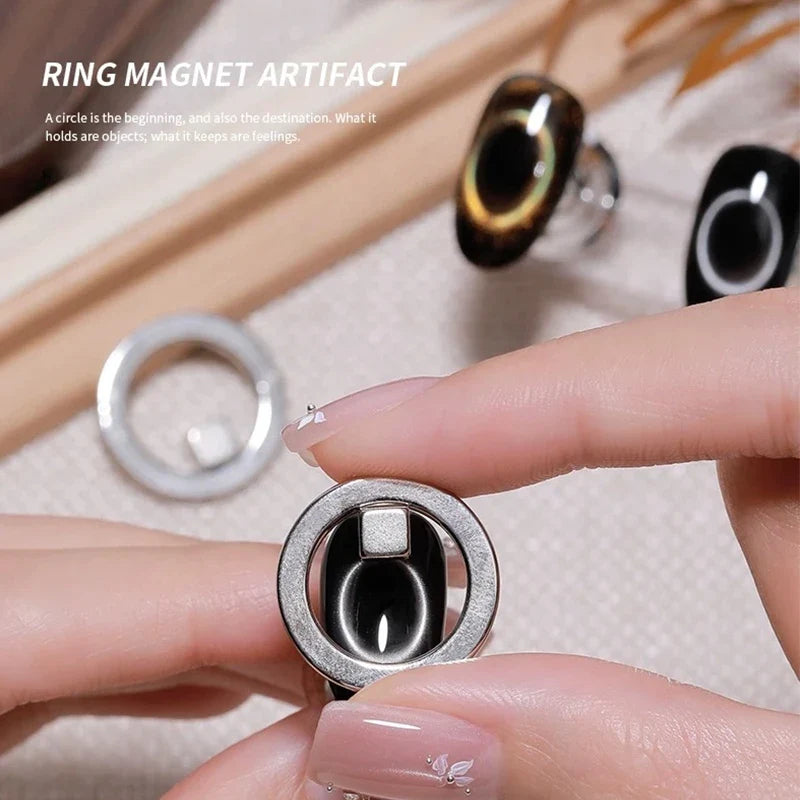 Qme Ring Magnet Cat Eye Nail Art Tool – 3-Second Effect Nail Art Magnet Qme