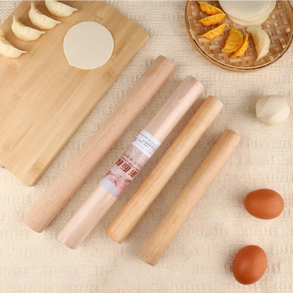 Solid Wood Food-Grade Rolling Pin for Pasta, Noodles & Dough Wooden Rolling Pin Qst