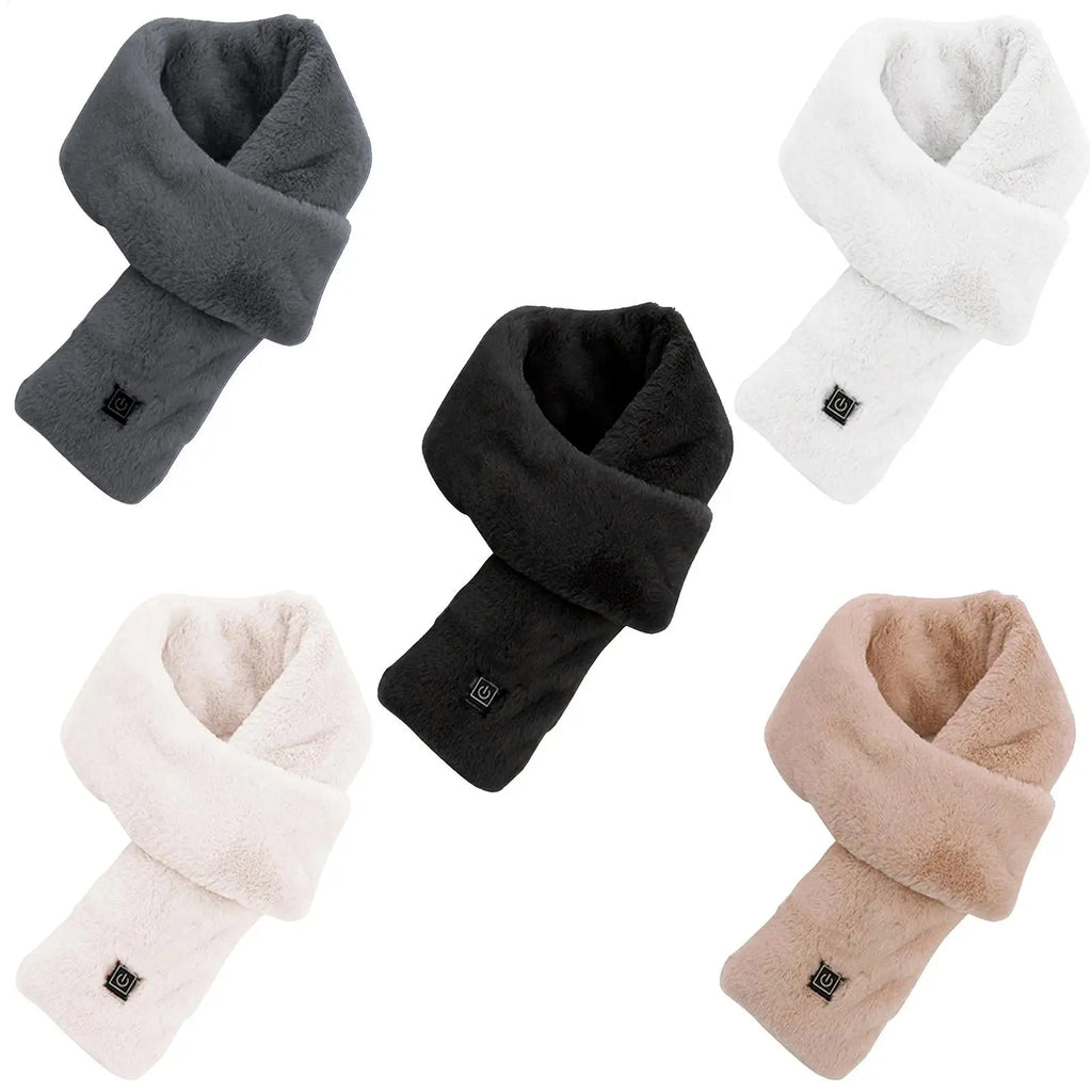 USB Electric Heated Scarf – Soft Neck Wrap, 3 Heat Settings Heated Neck Wrap Qme