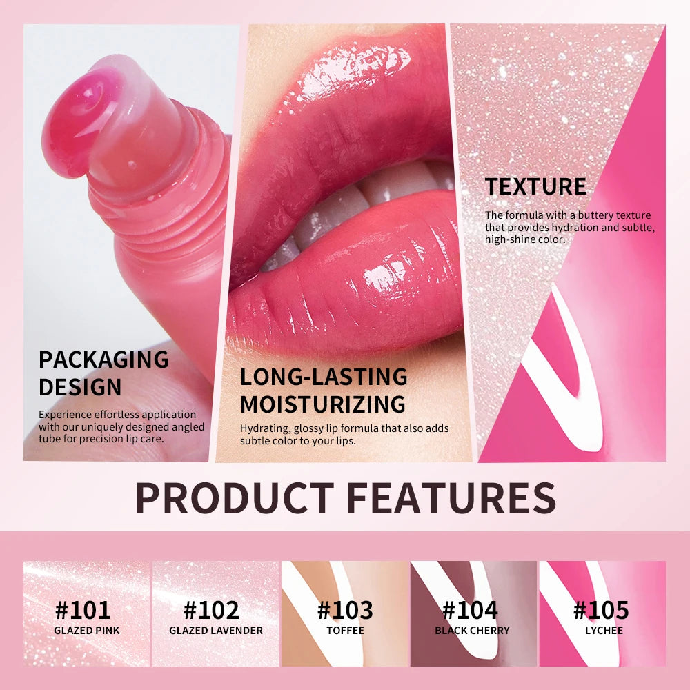 Lakerain Lip Glowing Butter – Moisturizing Colored Lip Gloss Colored Lip Gloss Qst