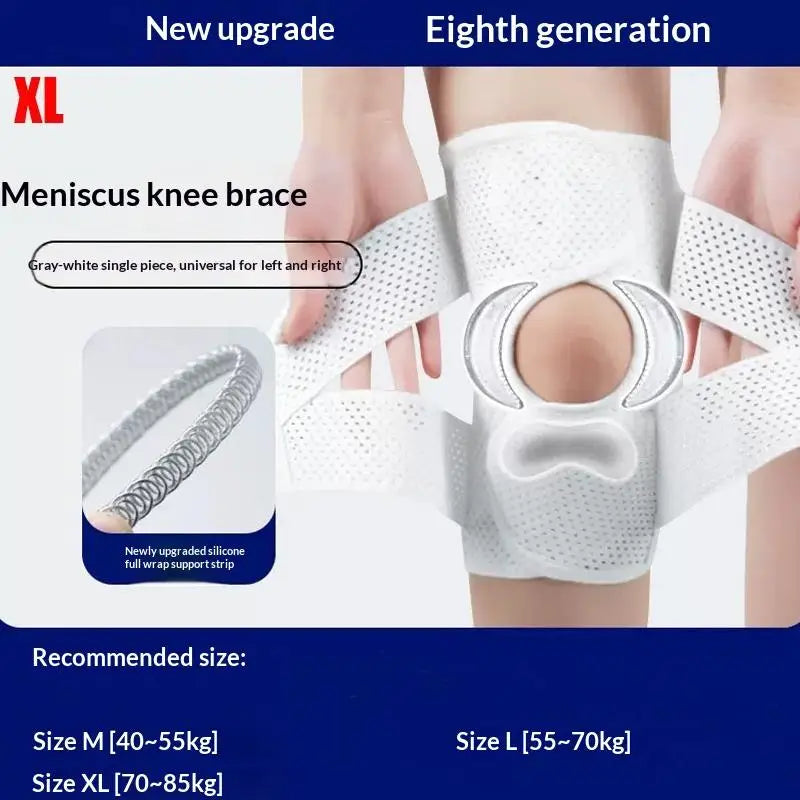 Knee Compression Brace – Side Stabilizers & Open Patella Knee Compression Brace Qst XL White
