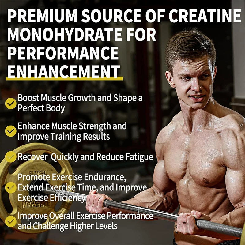 Creatine Monohydrate Capsules – Strength & Muscle Support Creatine Supplement Qst