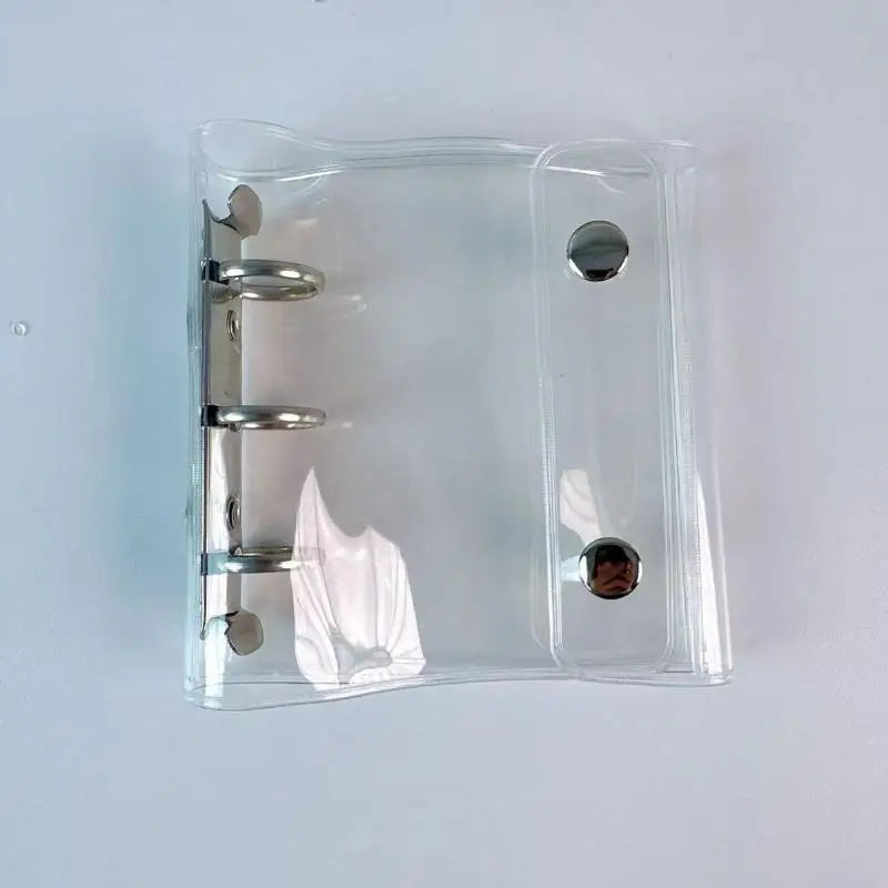 Clear PVC Ring Binder Waterproof Snap Closure A6 A7 A8 Ring Binder Qme