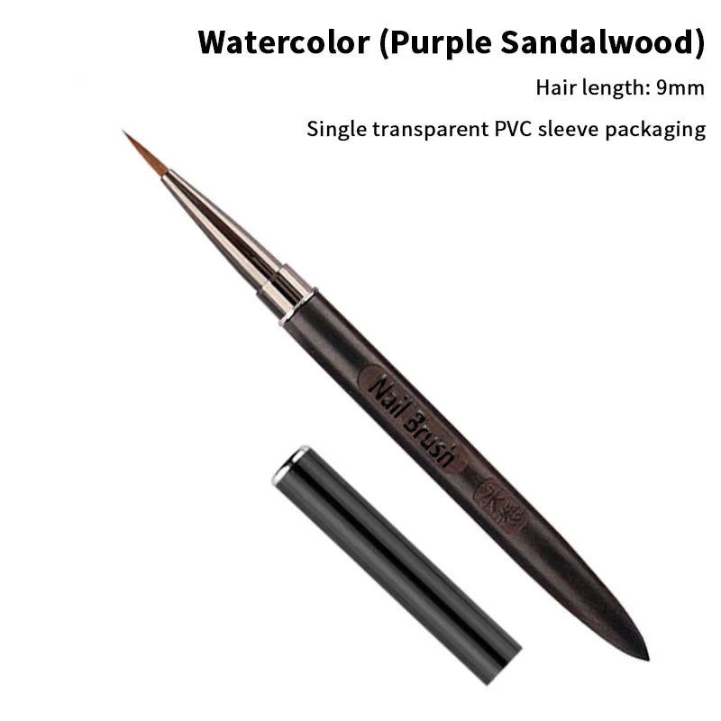 Wood Handle Triangular Nail Art Brush – Acrylic Liner & Petal Nail Art Brush Qme A4