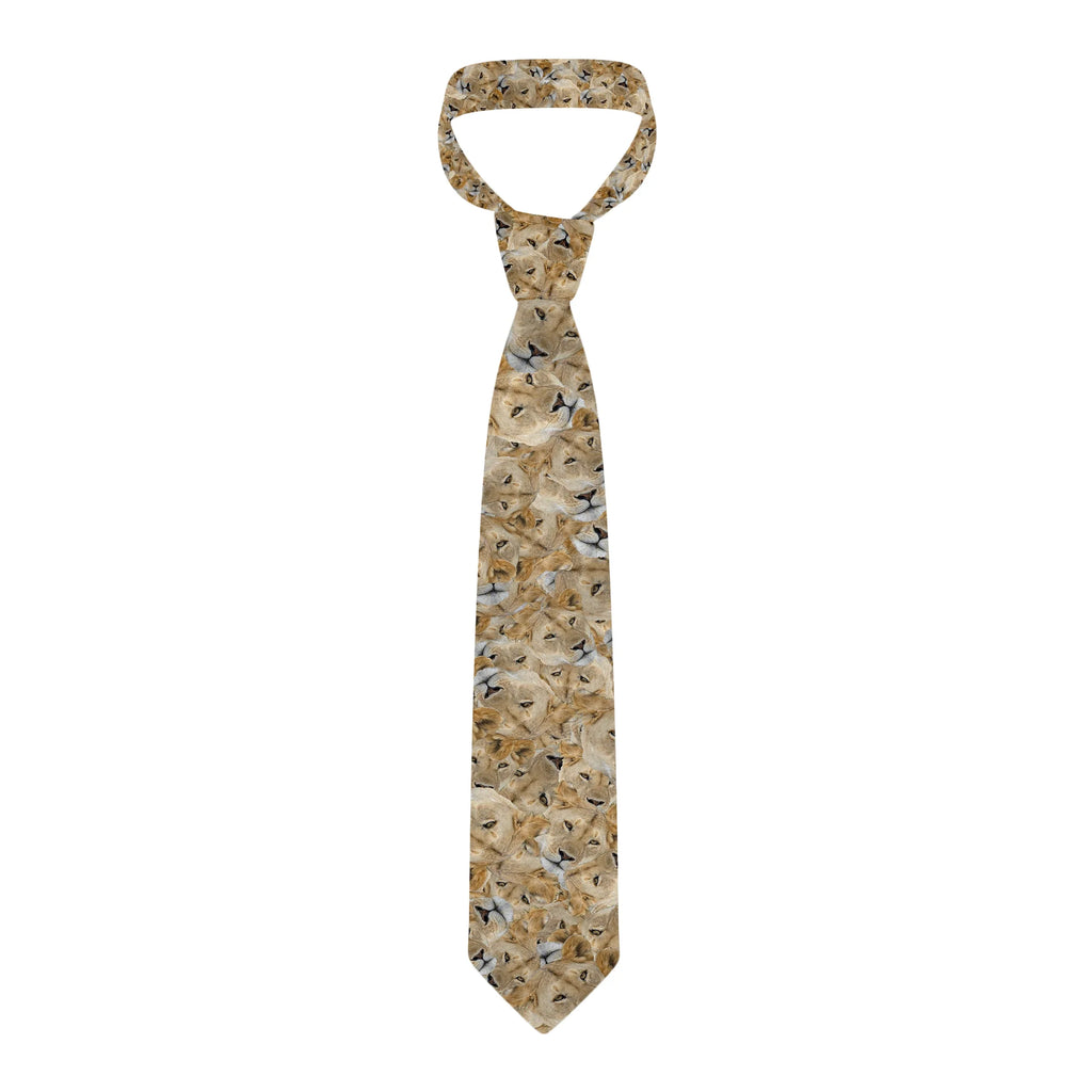 Lion King Safari Print Novelty Necktie for Men & Women Novelty Print Necktie Qme