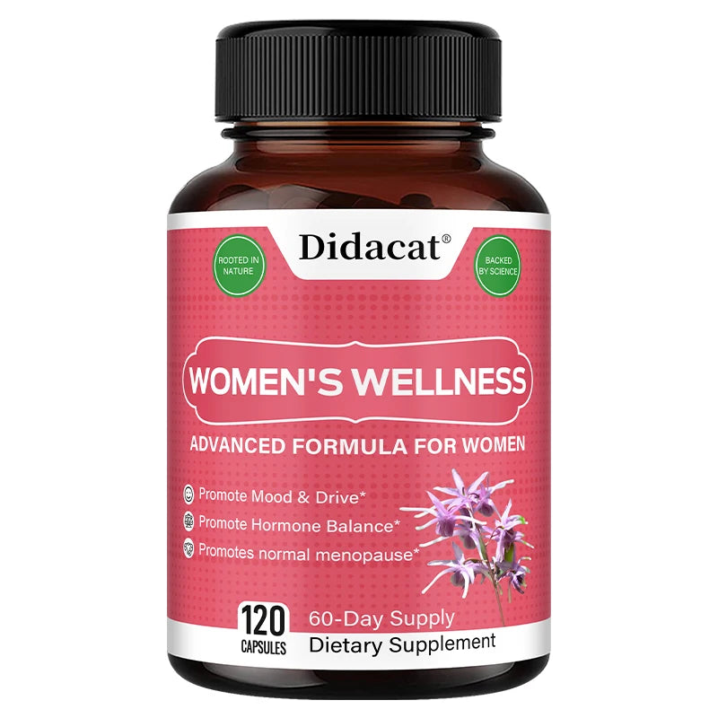 Women's Maca Capsules – Hormonal Balance & Mood Support Women's Wellness Supplement Qst 120 count-1 bottle