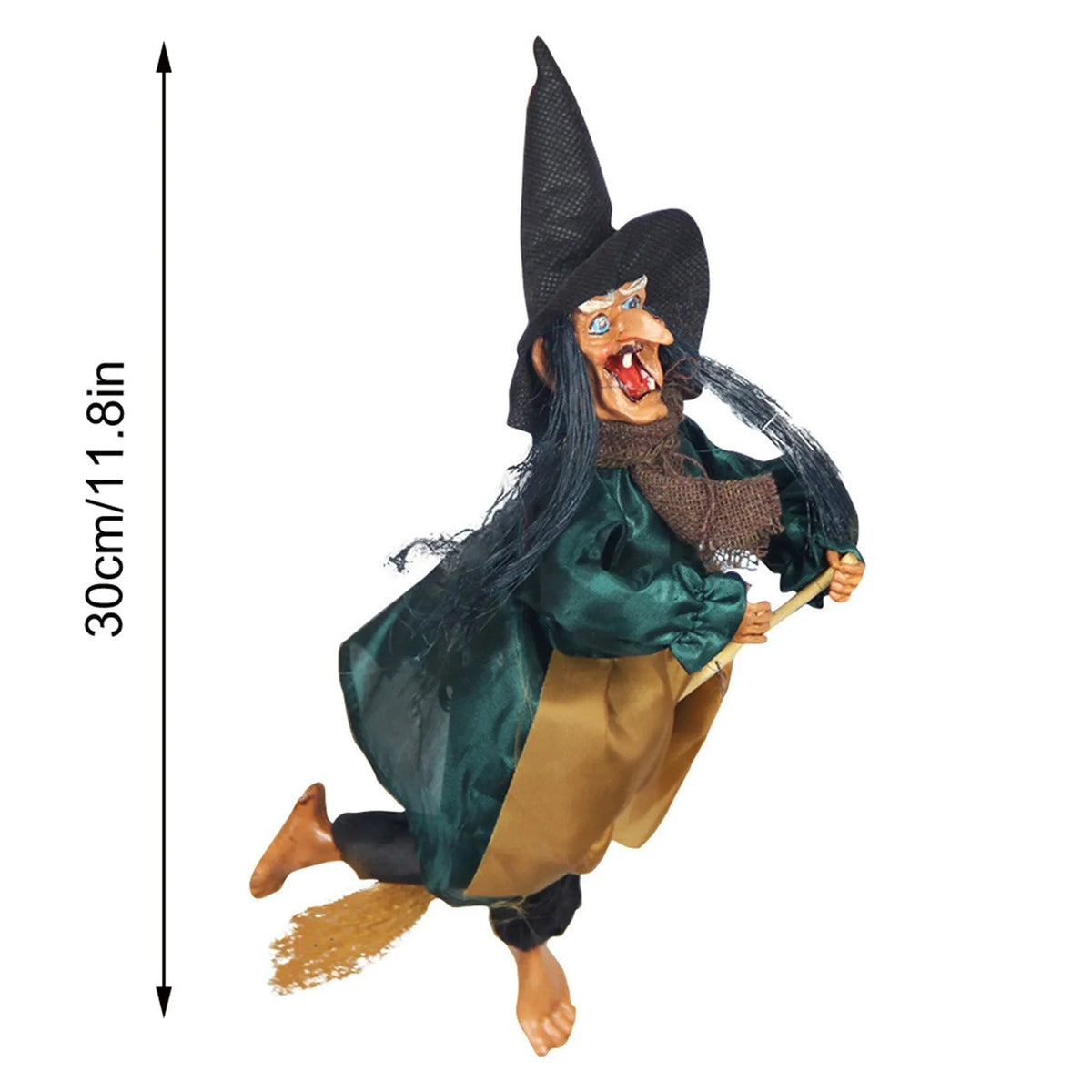 Halloween Animated Talking Witch Hanging Decoration | LED Eyes Halloween Hanging Décor Qme