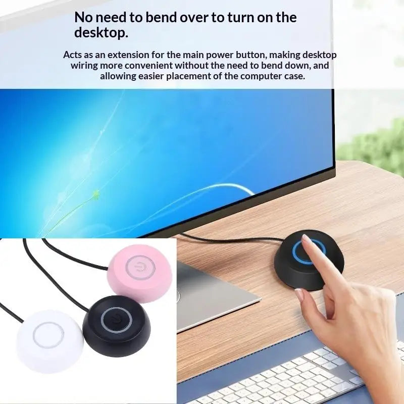 External Desktop PC Power Switch Button with LED Indicator PC Power Switch Qme