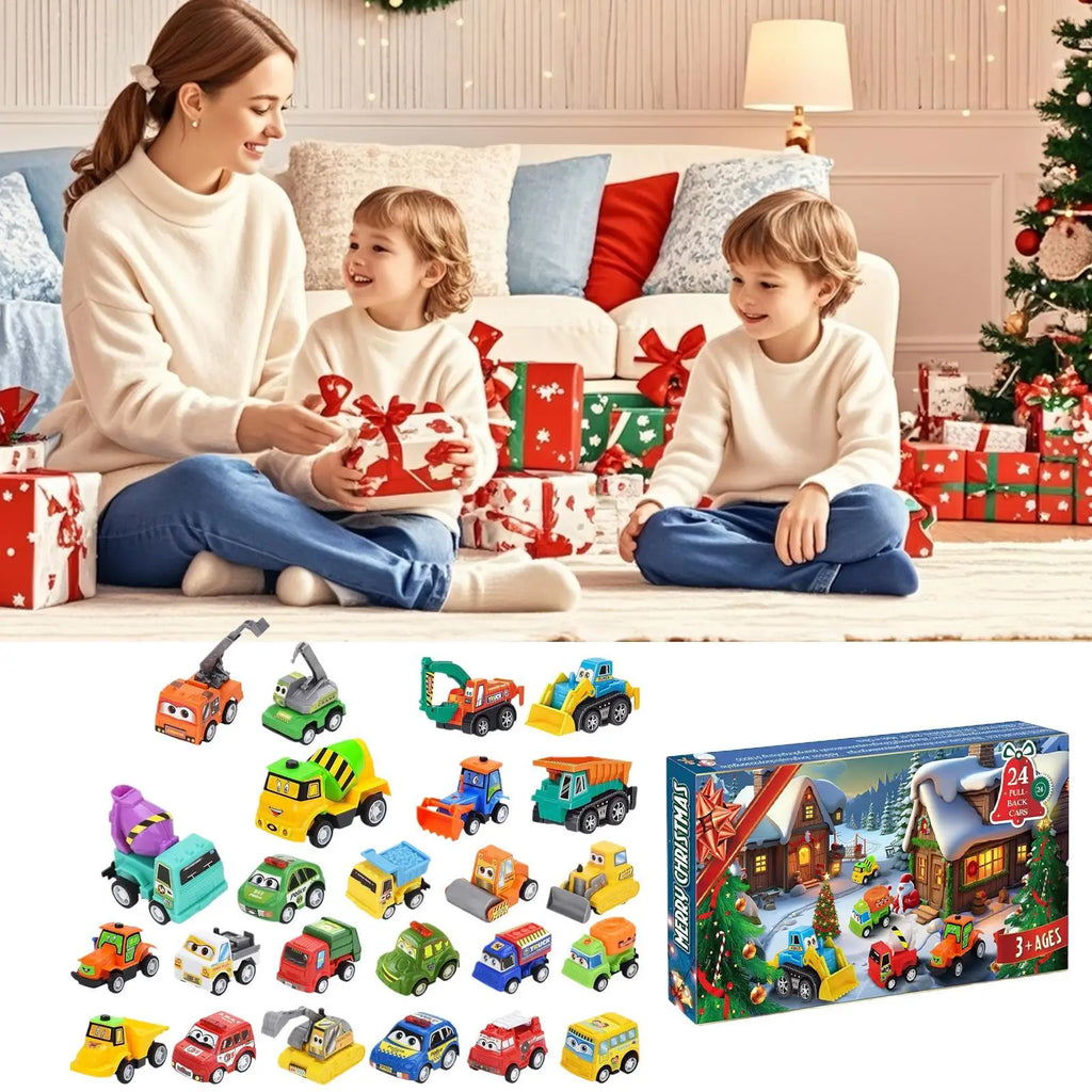 2025 Christmas Countdown Calendar 24 Pull-Back Cars Kids Gift Kids Advent Calendar Qme