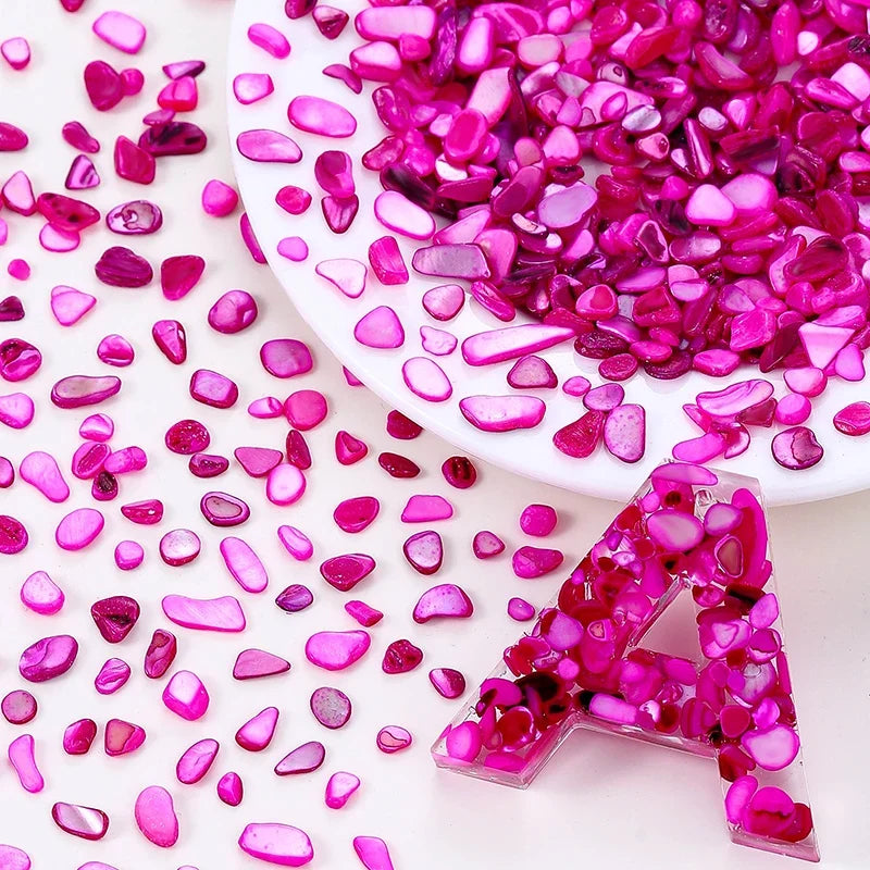Natural Pearl Crushed Seashell Slices – Nail Art & DIY Crafts Nail Art Shell Particles Qme Rose