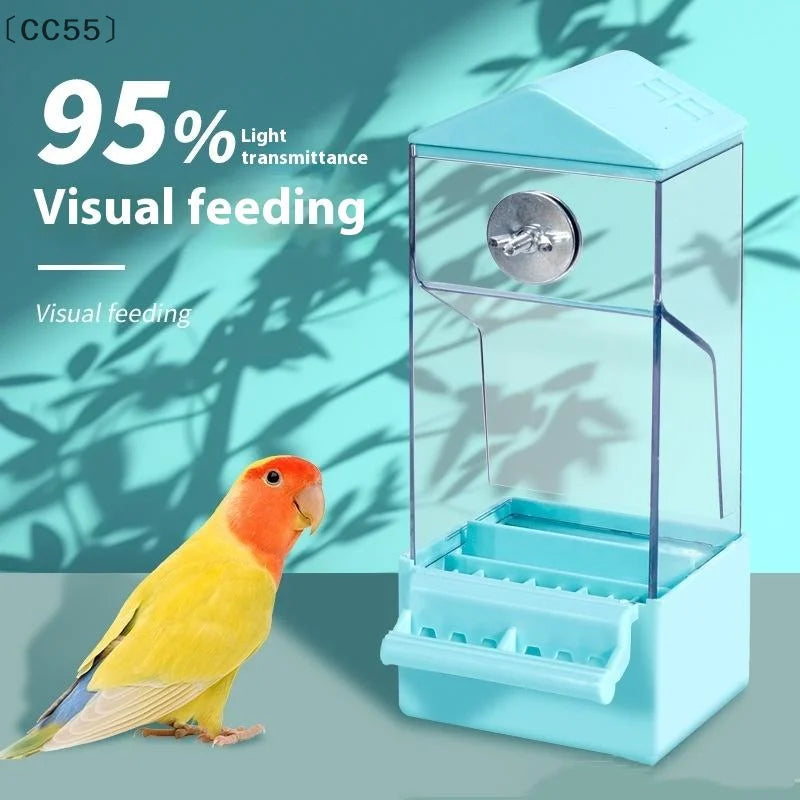 Large Capacity Parrot Automatic Feeder – Anti-Splash Cage Automatic Bird Feeder Qst