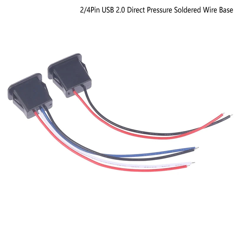 USB 2.0 Female Charging Port Connector Cable Charger USB Port Connector Qme