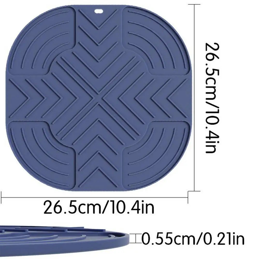 Silicone Air Fryer Mat – Non-Slip Kitchen Counter Protector Silicone Appliance Mat Qme China Mainland Blue one size