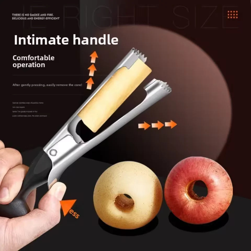 Stainless Steel Apple & Pear Corer – Fruit Seed Remover Tool Fruit Corer Tool Qst