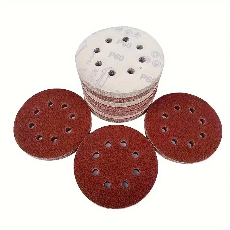 50-Pack 5 Inch 8-Hole Sanding Discs – Aluminium Oxide Hook & Loop Sanding Discs Qme