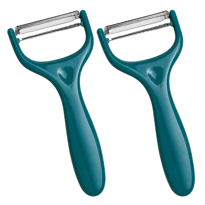 Y-Shaped Vegetable Peeler – Sharp Stainless Steel Comfort Grip Vegetable Peeler Qst dark green-2pcs