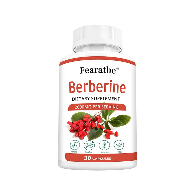 Berberine 2000mg Supplement – 120 Capsules, Non-GMO Herbal Supplement Qst 30 count-1 bottle