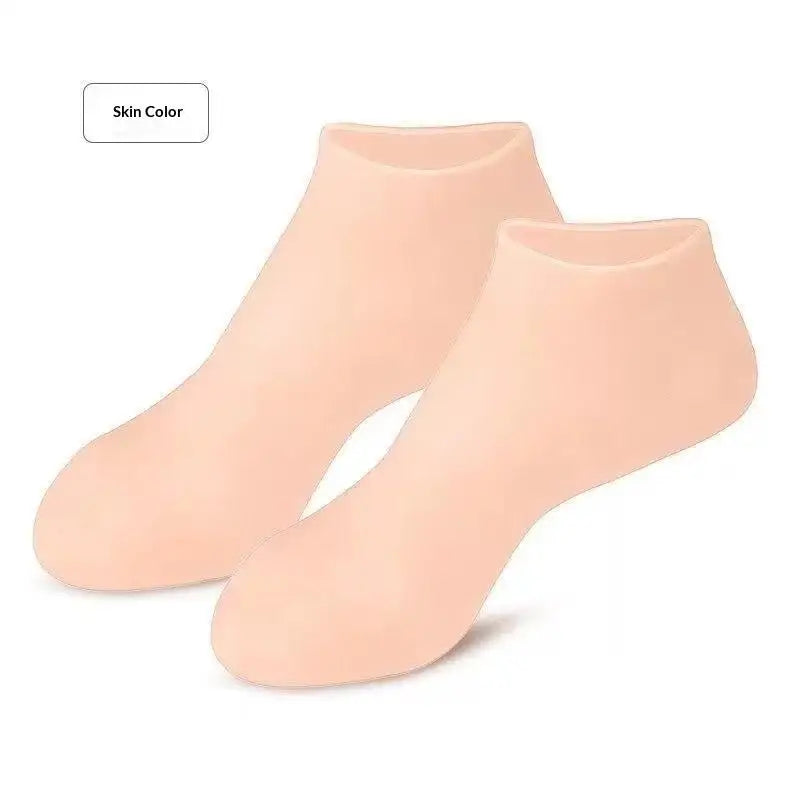 Silicone Moisture Socks & Gloves Set – 4-Pc Non-Slip Reusable Moisturizing Gloves Set Qst A3