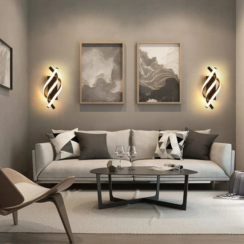Modern LED Ceiling Chandelier – 3 Color Modes | Aluminum & Acrylic LED Ceiling Chandelier Qme