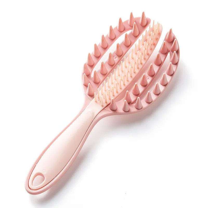 Scalp Massager Shampoo Brush – Detachable Hair Exfoliator Scalp Massage Brush Qme Pink