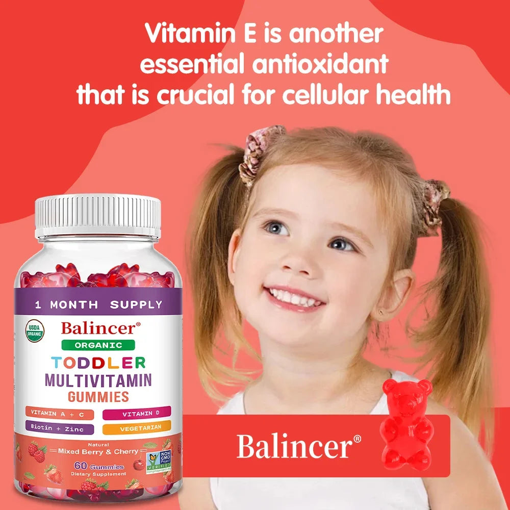Kids Multivitamin Gummies – Vitamins C, D, E & Zinc | Balincer Kids Multivitamin Gummies Qst